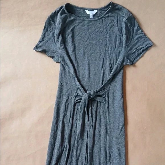 Time and Tru | Dresses | Time And Tru Womens Tshirt Short Sleeve Midi Dress  Xl 618 Gray Minimalist | Poshmark